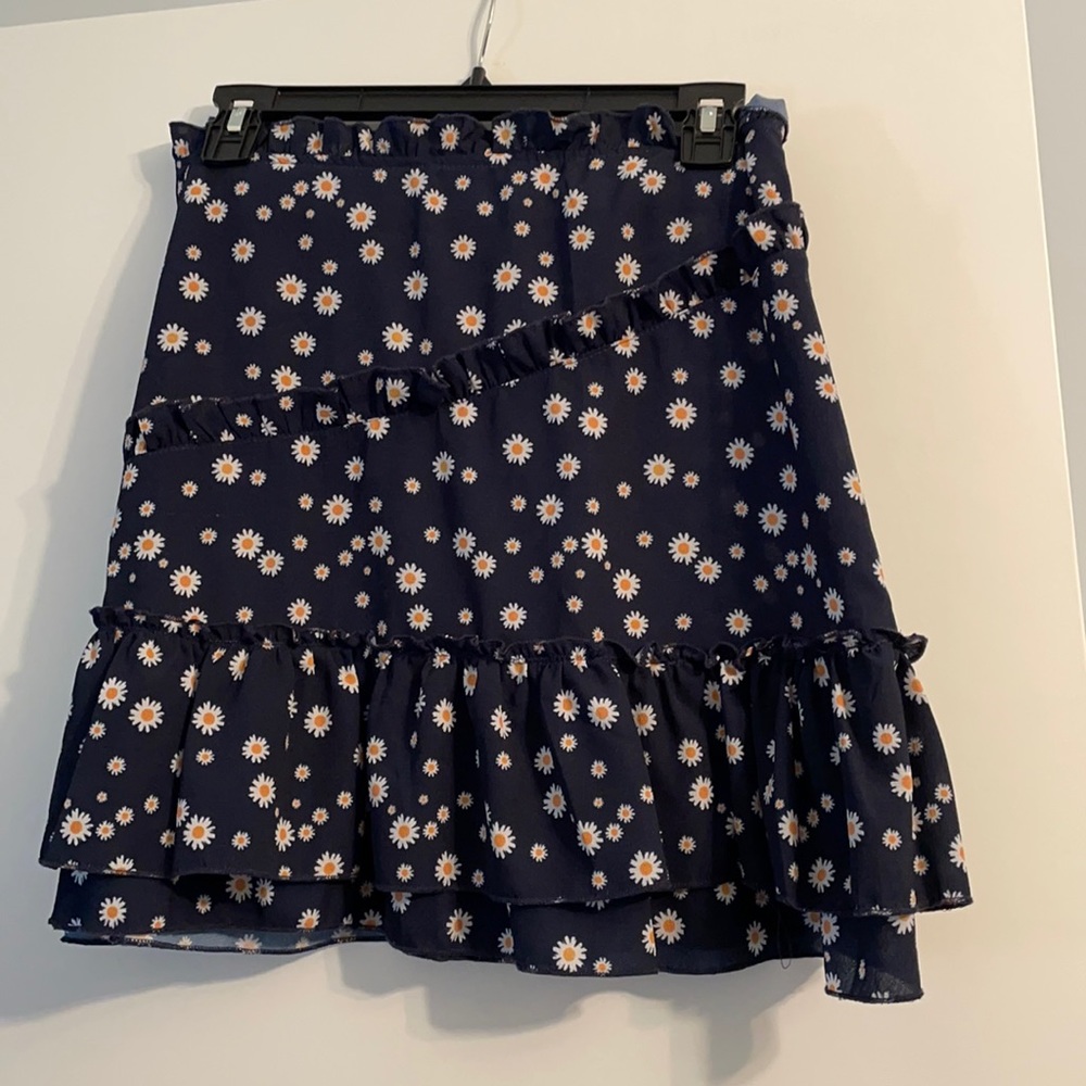 PRINCESS POLLY Blue Daisy Miniskirt Size 6
